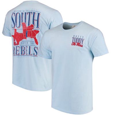 IMAGE ONE Men's Light Blue Ole Miss Rebels Welcome to the South Comfort Colors T-Shirt
