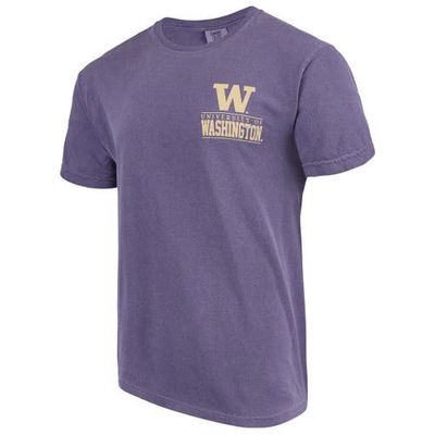 IMAGE ONE Men's Purple Washington Huskies Comfort Colors Campus Icon T-Shirt