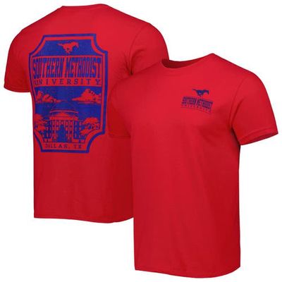 IMAGE ONE Men's Red SMU Mustangs Logo Campus Icon T-Shirt