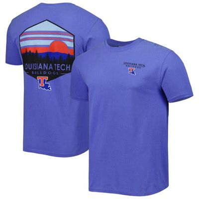 IMAGE ONE Men's Royal Louisiana Tech Bulldogs Landscape Shield T-Shirt