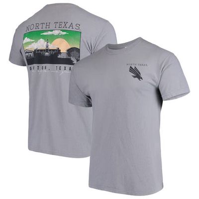 IMAGE ONE North Texas Mean Green Comfort Colors Campus Scenery T-Shirt - Gray