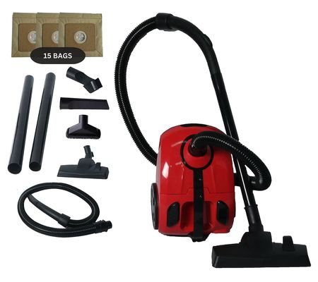 Impecca Bagged Canister Vacuum Cleaner with 6 T ools & 15 Bags