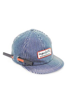 Imperfects Toyama Stripe Denim Baseball Cap in Hickory Indigo Stripe