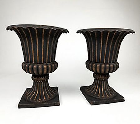 Imperial Urn, Set of 2 Antique Copper