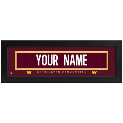 Imperial Washington Commanders 8" x 24" Custom Print Name Plate