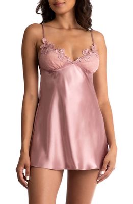 In Bloom by Jonquil Lavender Hill Satin Chemise in Sunset Mauve