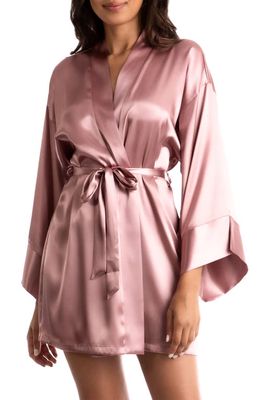 In Bloom by Jonquil Lavender Hill Satin Robe in Sunset Mauve