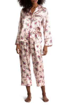In Bloom by Jonquil My Fair Lady Floral Crop Pajamas in Rose
