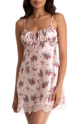 In Bloom by Jonquil My Fair Lady Floral Lace Trim Chemise in Rose