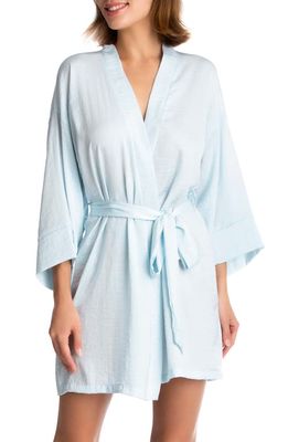 In Bloom by Jonquil Philipa Lace Trim Satin Wrap in Pale Blue