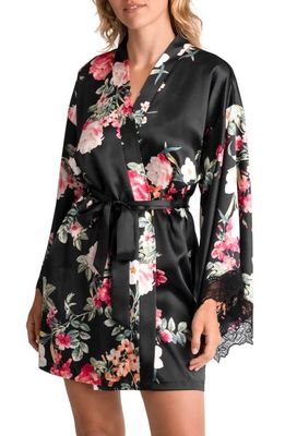 In Bloom by Jonquil Romance Lace Trim Wrap in Black