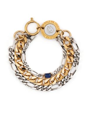 IN GOLD WE TRUST PARIS logo-charm multi-chain bracelet