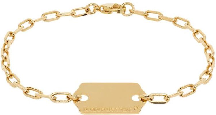 IN GOLD WE TRUST PARIS SSENSE Exclusive Gold Cable Chain Bracelet