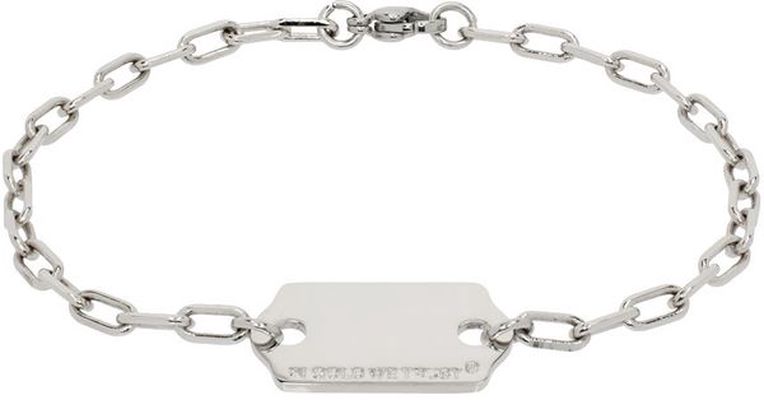 IN GOLD WE TRUST PARIS SSENSE Exclusive Silver Cable Chain Bracelet