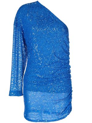 In The Mood For Love Alexandra sequin-embellished mini dress - Blue