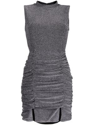 In The Mood For Love draped-design sleeveless dress - Silver