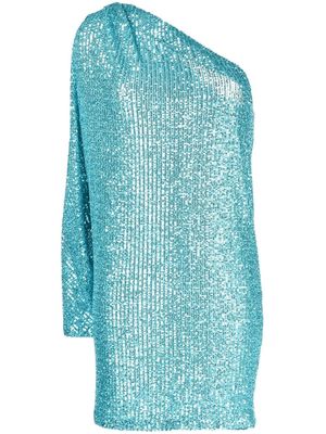 In The Mood For Love Igor sequin-embellished asymmetrical dress - Blue