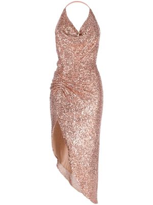 In The Mood For Love Pauline sequin dress - Brown