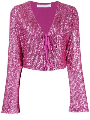 In The Mood For Love Ruddy Solid sequin-embellished blouse - Pink