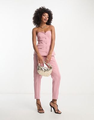 In The Style tailored pants in pink - part of a set