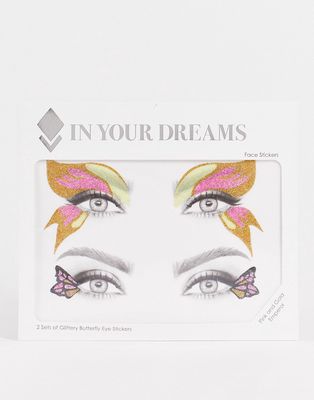In Your Dreams Emperor Butterfly Eye Stickers-Gold