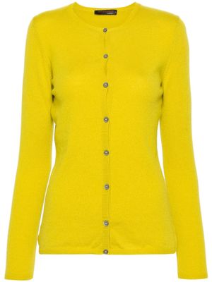 Incentive! Cashmere fine-knit cashmere cardigan - Yellow