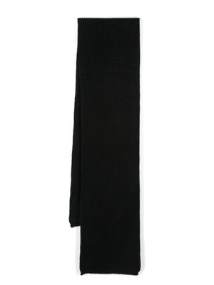 Incentive! Cashmere ribbed-knit cashmere scarf - Black