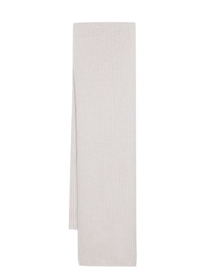 Incentive! Cashmere ribbed-knit cashmere scarf - Grey