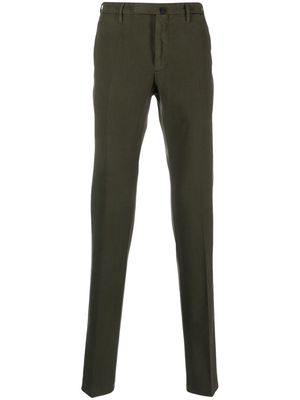 Incotex Batavia pressed-crease slim-fit trousers - Green