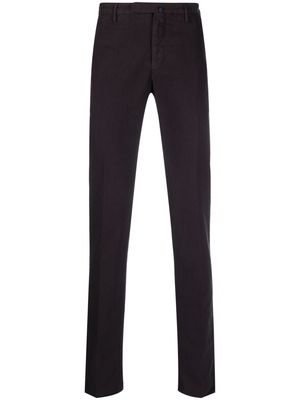 Incotex Batavia pressed-crease slim-fit trousers - Purple