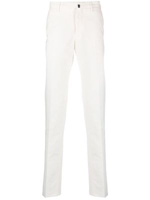Incotex Batavia pressed-crease slim-fit trousers - White