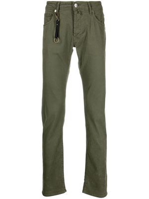 Incotex charm-detail chino trousers - Green
