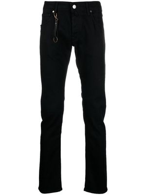 Incotex charm-detail skinny-cut jeans - Black