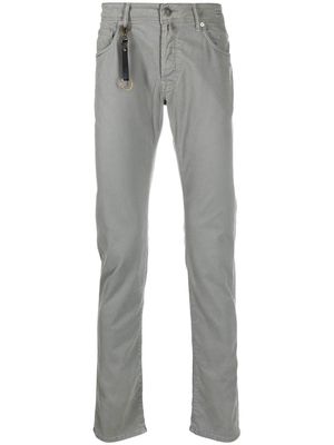 Incotex charm-detail slim-cut chino trousers - Grey