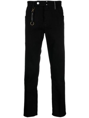 Incotex charm-detail slim-cut jeans - Black