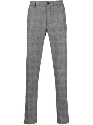 Incotex check-pattern skinny-leg trousers - Black