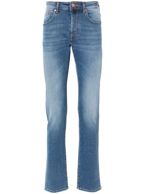 Incotex contrast-stitching slim cut jeans - Blue