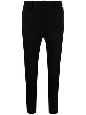 Incotex cotton-blend tapered trousers - Black