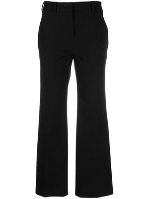 Incotex flared cotton-blend trousers - Black
