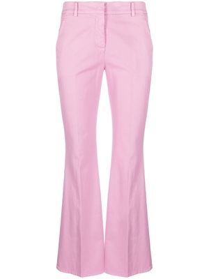 Incotex flared stretch-cotton trousers - Pink