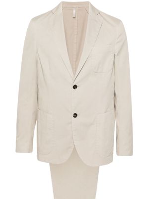 Incotex gabardine-weave single-breasted suit - Neutrals