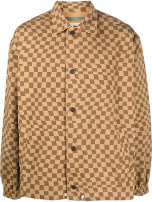 Incotex graphic-print shirt jacket - Brown