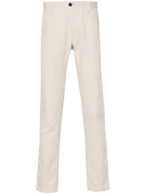 Incotex herringbone slim-cut trousers - Neutrals