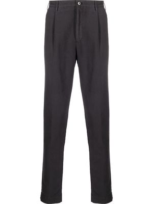 Incotex high-rise straight-leg trousers - Grey