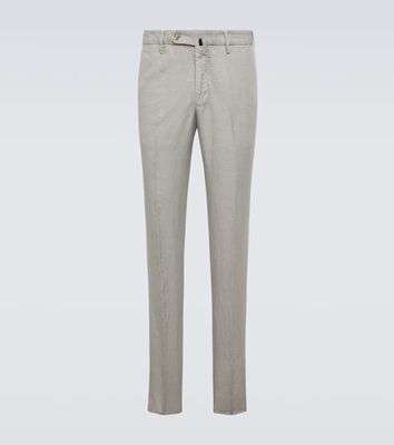 Incotex Linen and cotton slim pants