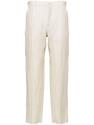 Incotex linen blend chino trousers - Neutrals