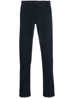 Incotex logo-embroidered straight-leg trousers - Blue