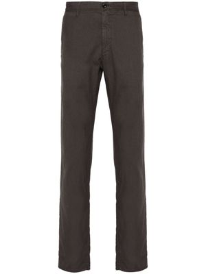 Incotex logo-embroidered trousers - Brown