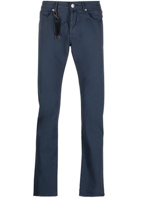 Incotex low-rise straight-leg trousers - Blue