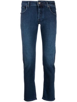 Incotex low-rise stretch-cotton jeans - Blue